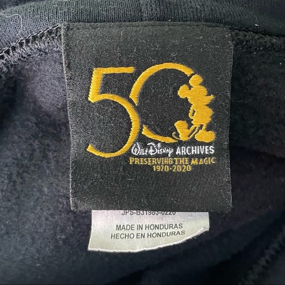 WALT DISNEY ARCHIVES 50TH ANNIVERSARY BLACK GOLD PULLOVER HOODIE SWEATSHIRT SMAL - Picture 4 of 8